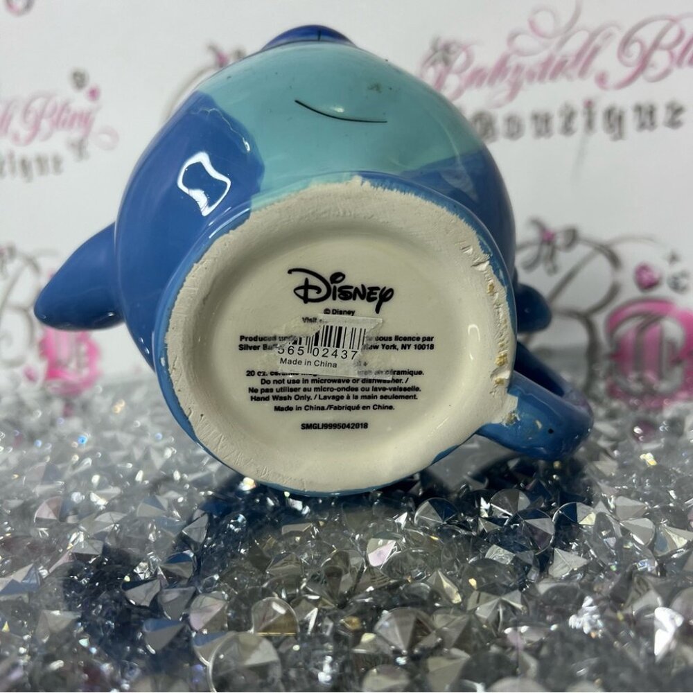 Disney mug cup glassware drinkware drinks big ears Blue Stitch Character Mug - Picture 8 of 8